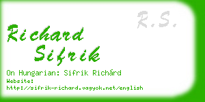 richard sifrik business card